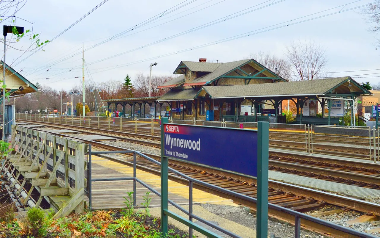 Wynnewood train station from the platform